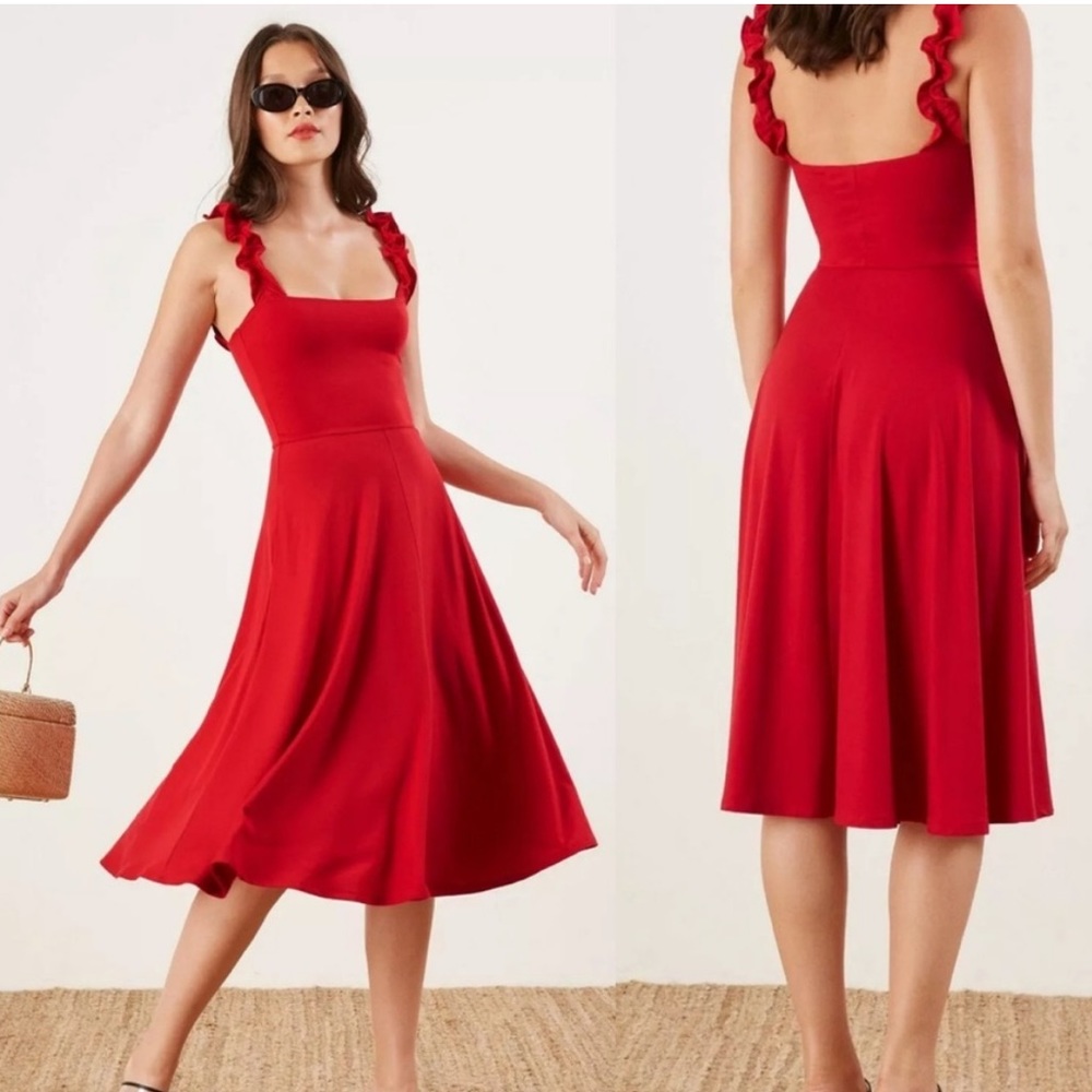 Reformation NAVY midi dress